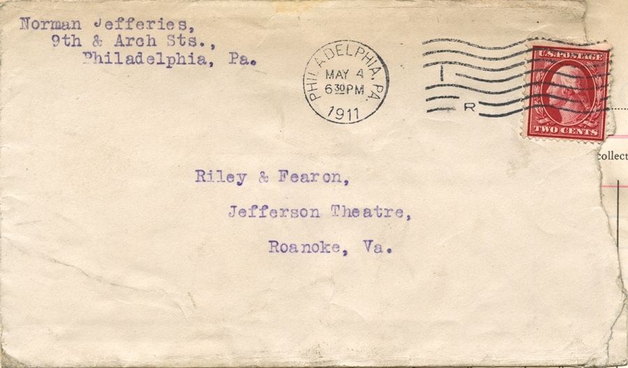 Norman Jefferies Letter – The American Vaudeville Archive — Special ...